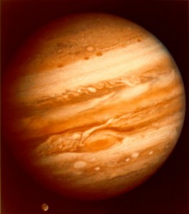 Planet Jupiter, Great Red Spot, Ganymede Moon, Three Colour, NASA NSSDC Gallery, Ten Random Facts